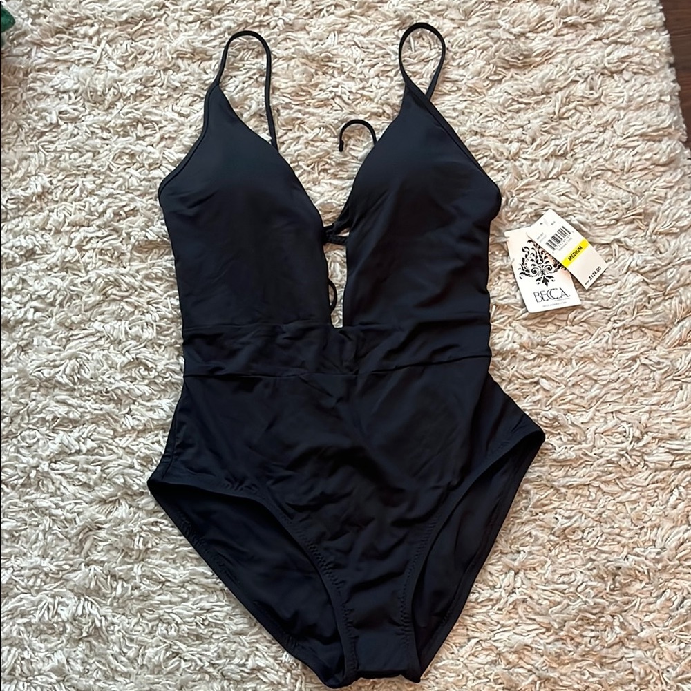 Black One-Piece Swimsuit